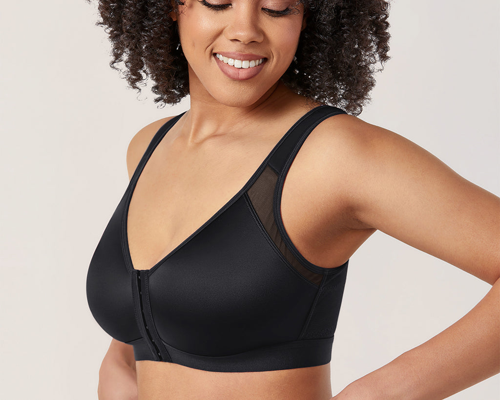 DELIMIRA Women's Full Coverage Front Closure Wire Free Back Support Posture  Bra Mochaccino 75C: Buy Online at Best Price in UAE 