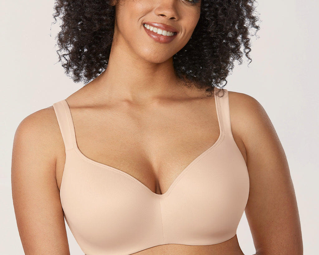 DELIMIRA Women's Underwire Contour Multiway Full Coverage Strapless Bra Plus  Size Apricot Pink 32B at  Women's Clothing store